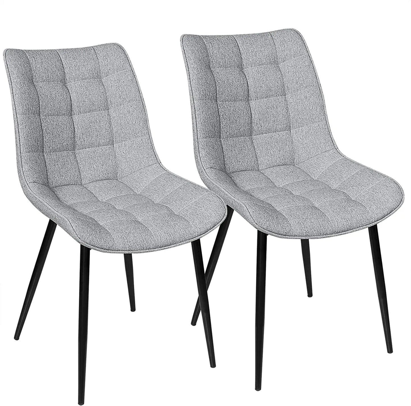 2PCs/Set Dining Chairs Velvet/Linen