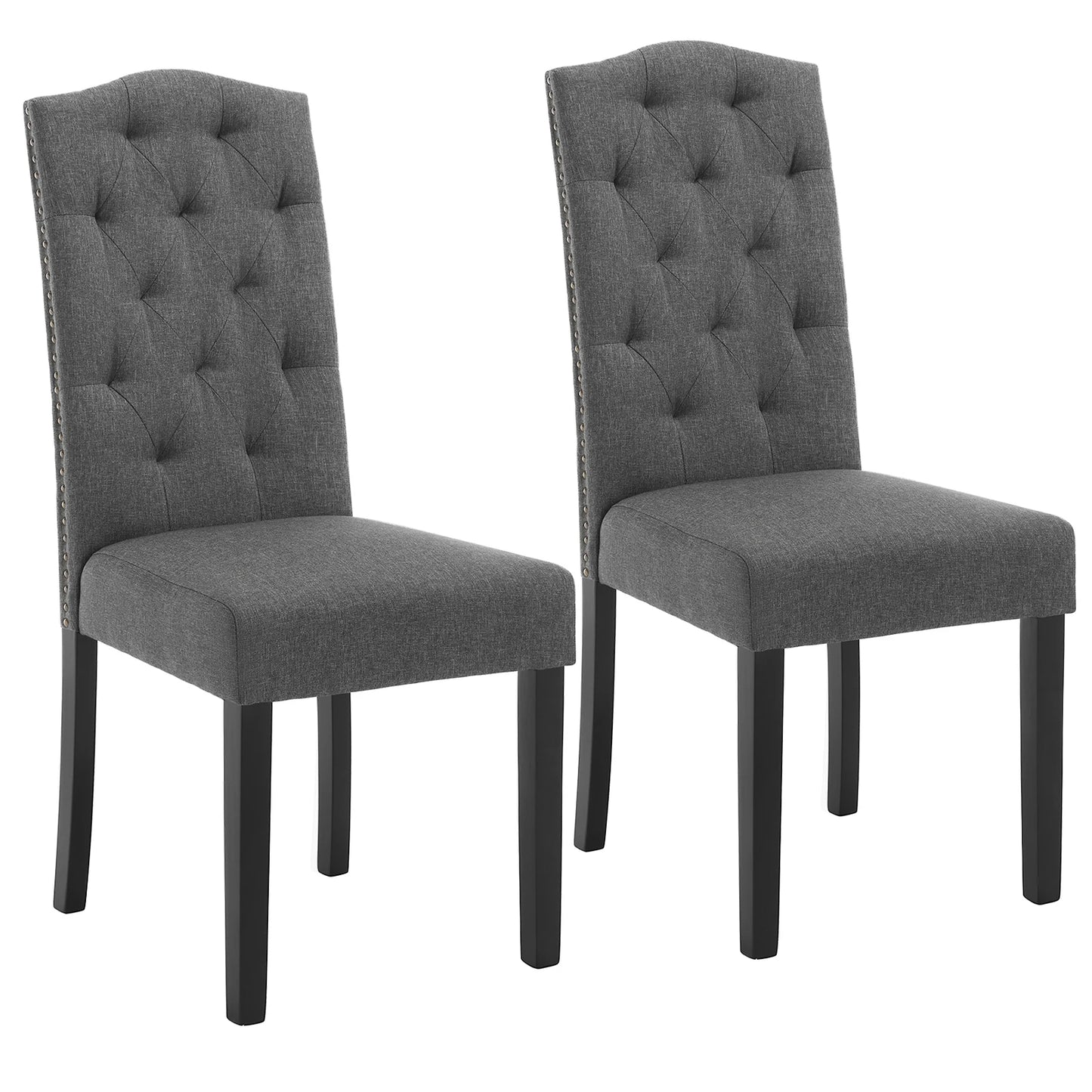 2PCS/SET Velvet/Linen Dining Chairs Scandinavian