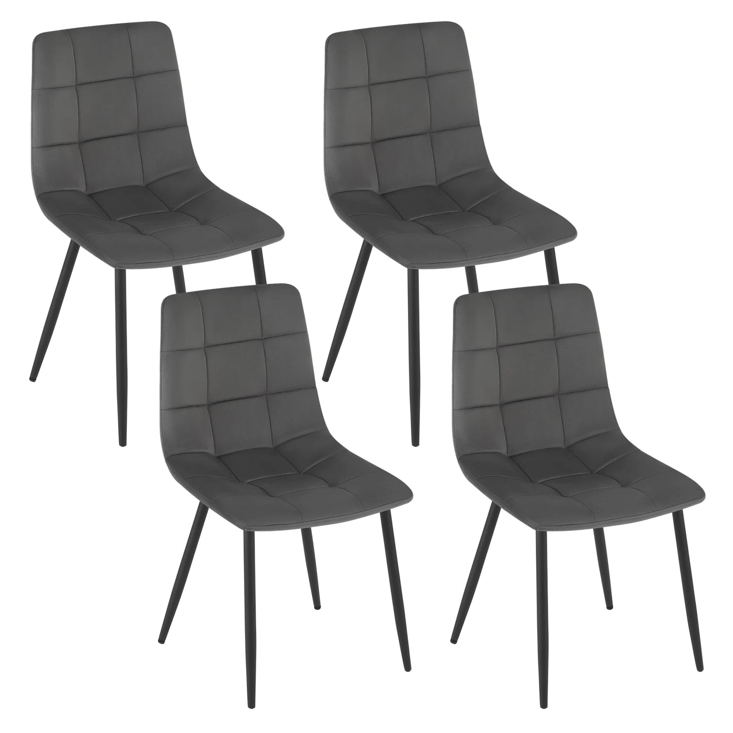 4pcs/set Dining Accent Ergonomic Kitchen Chairs.