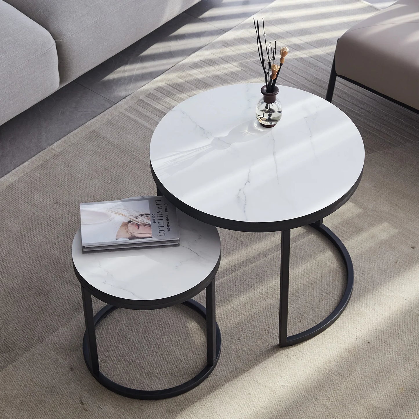 2Pcs Nordic Coffee Table