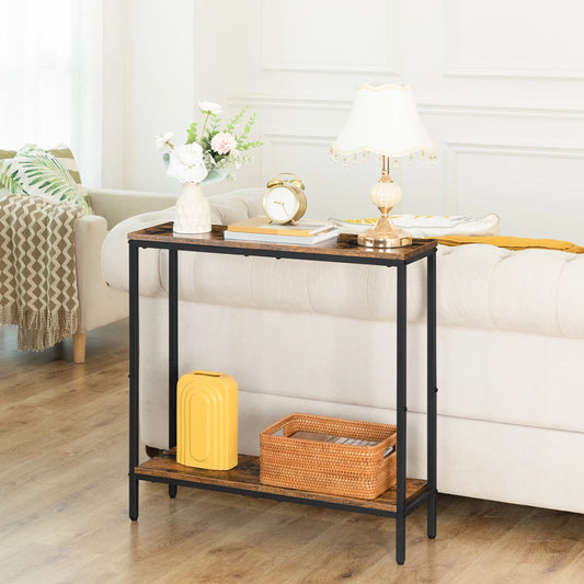 Narrow Console Table With Shelf Side Table