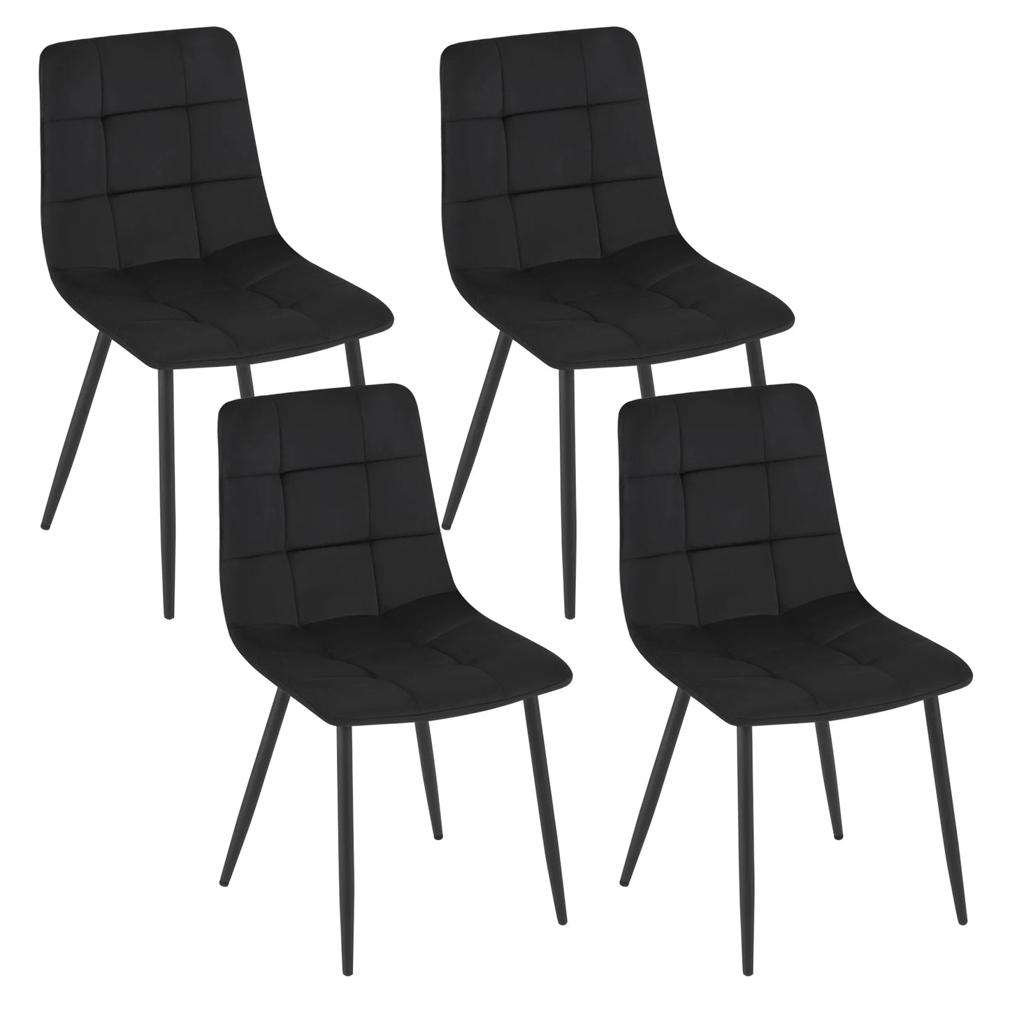 4pcs/set Dining Accent Ergonomic Kitchen Chairs.