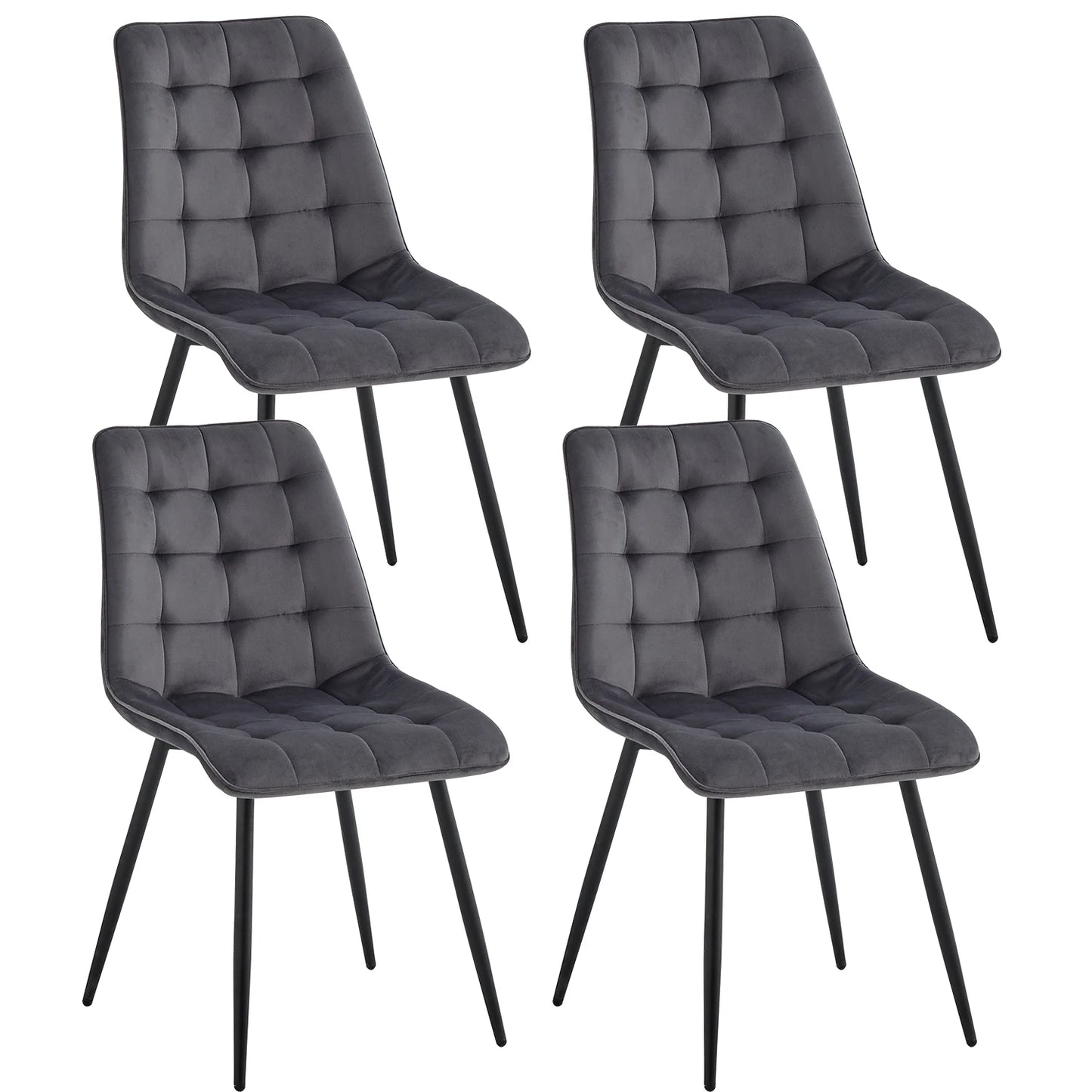 A Set Of 4 Modern Minimalist Dining Chair