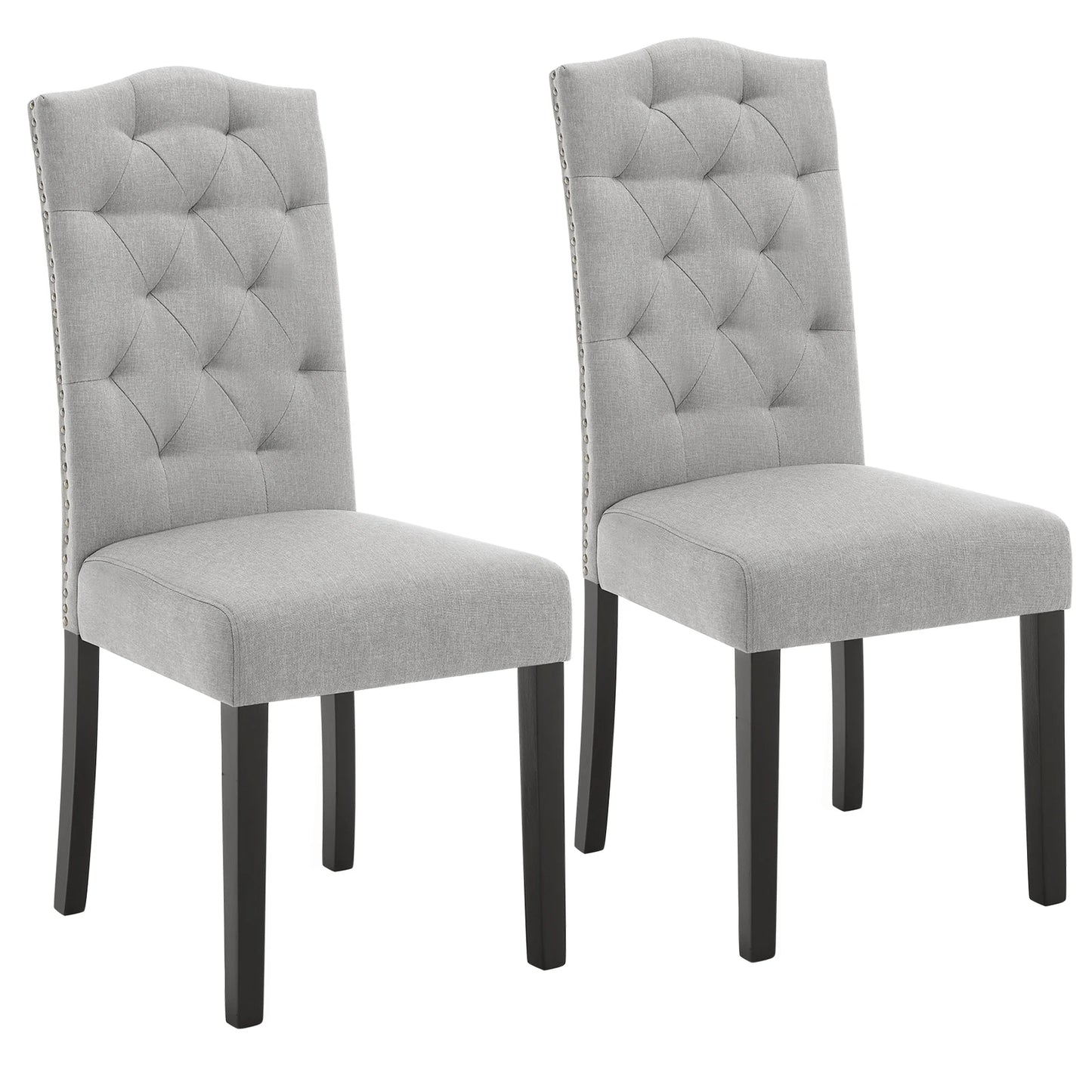 2PCS/SET Velvet/Linen Dining Chairs Scandinavian