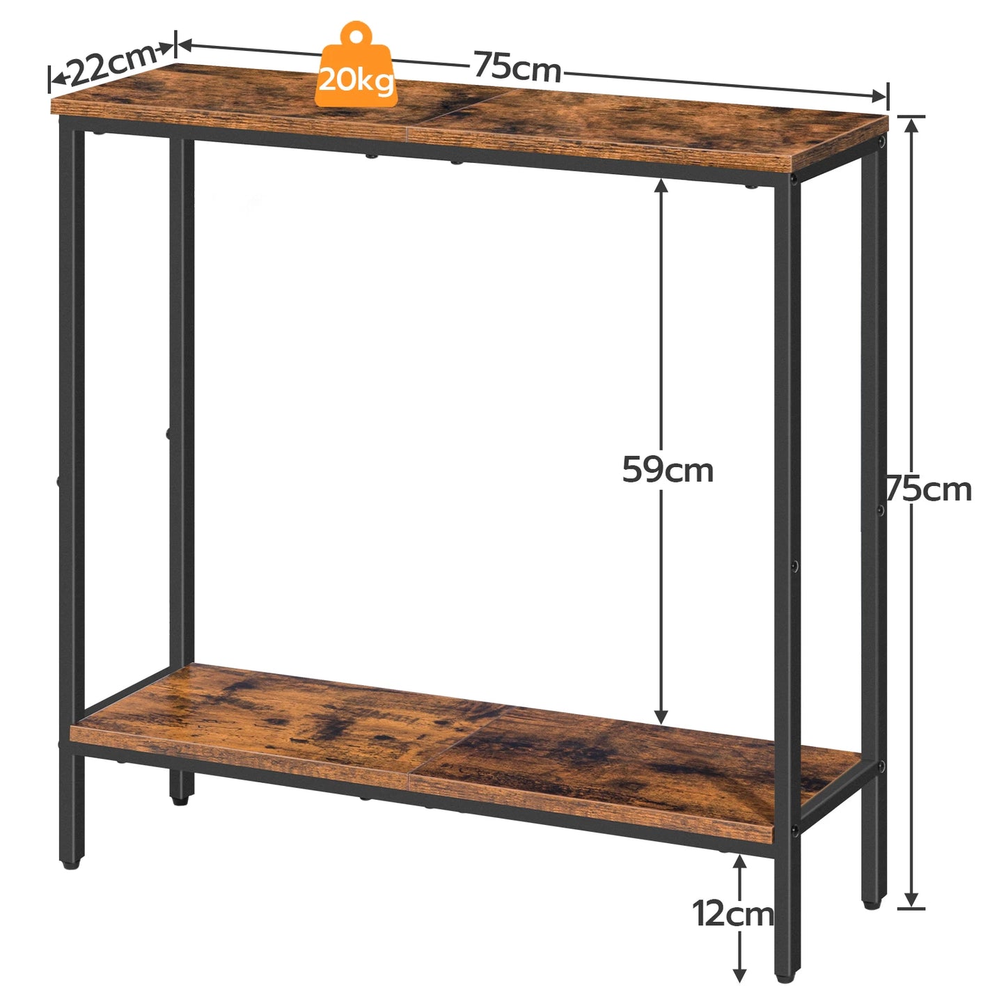 Narrow Console Table With Shelf Side Table