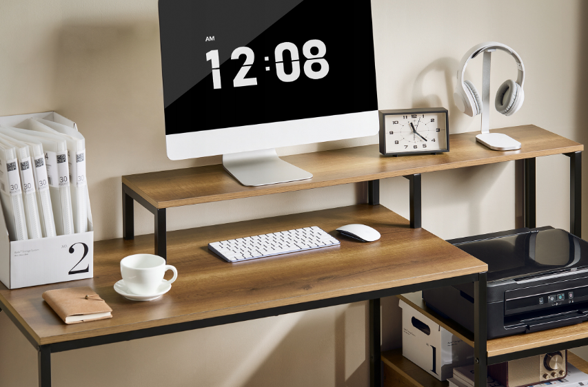 Multifunction desk with drawer Work table with shelves