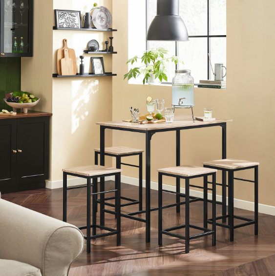 Set of table with 4 chairs for the kitchen dining room Bar table