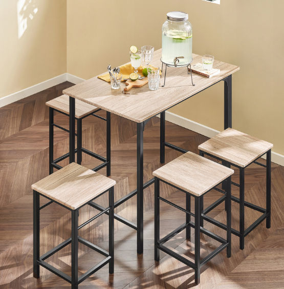 Set of table with 4 chairs for the kitchen dining room Bar table