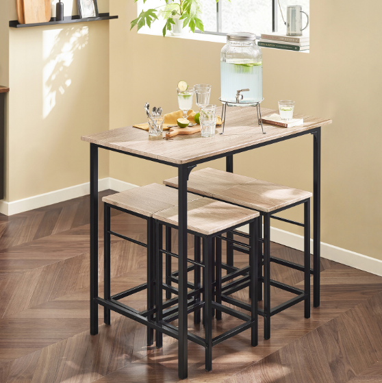 Set of table with 4 chairs for the kitchen dining room Bar table