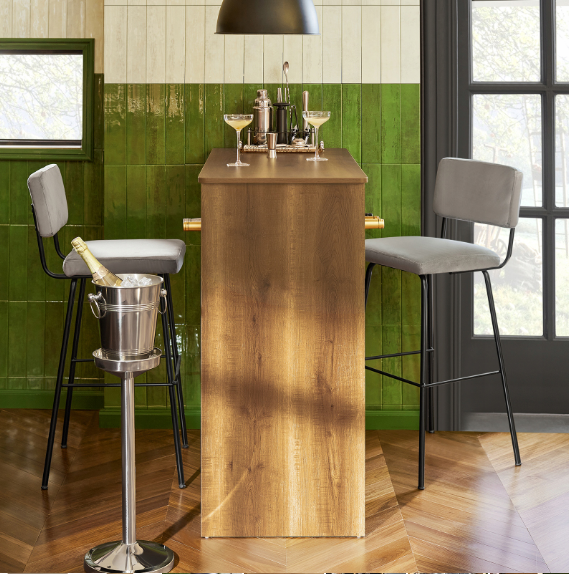 Bar Table Tall Dining Table Kitchen Stand Wine Rack