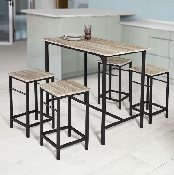 Set of table with 4 chairs for the kitchen dining room Bar table