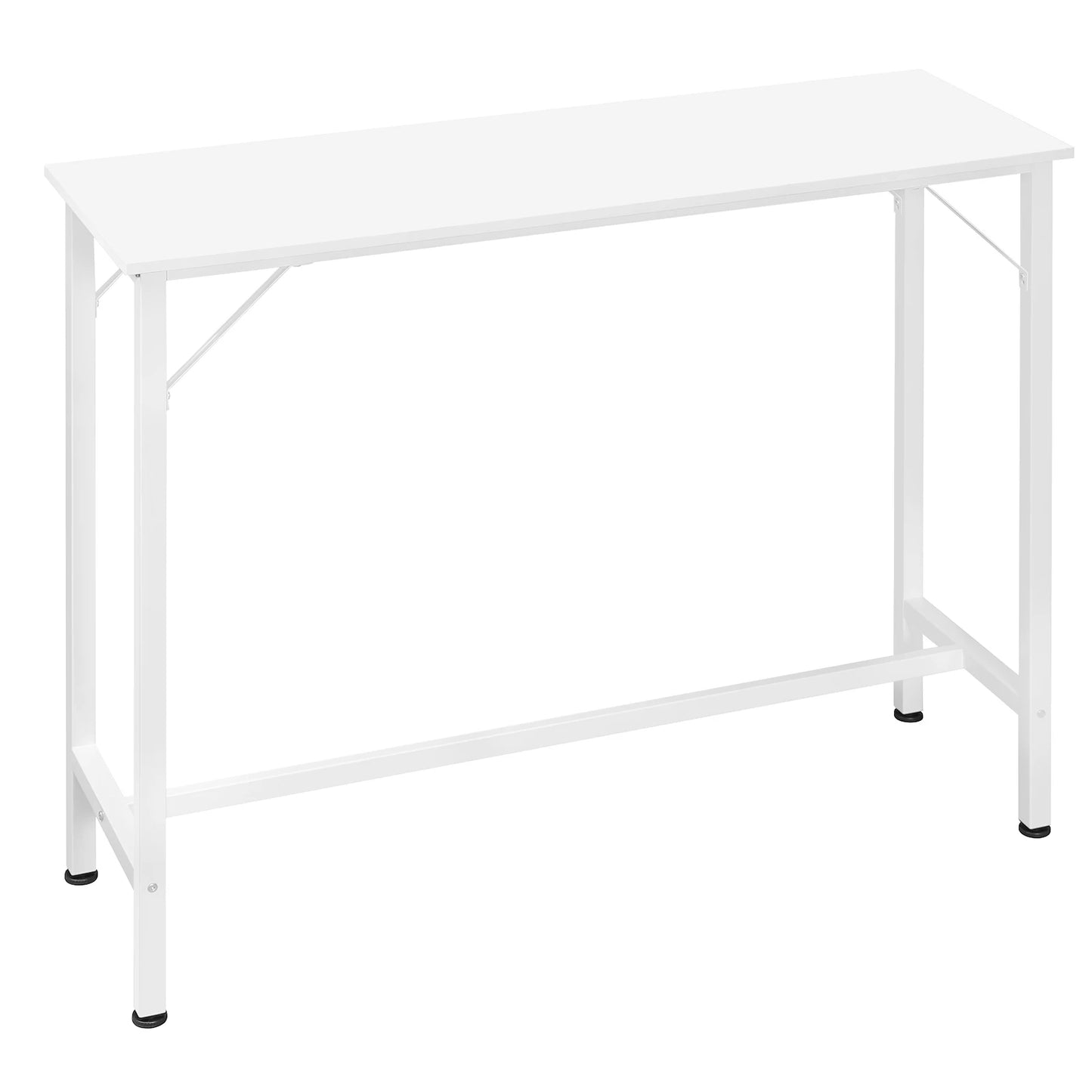 Bar Table White/Black High Side Table for Bar Bistro Living Room Kitchen.