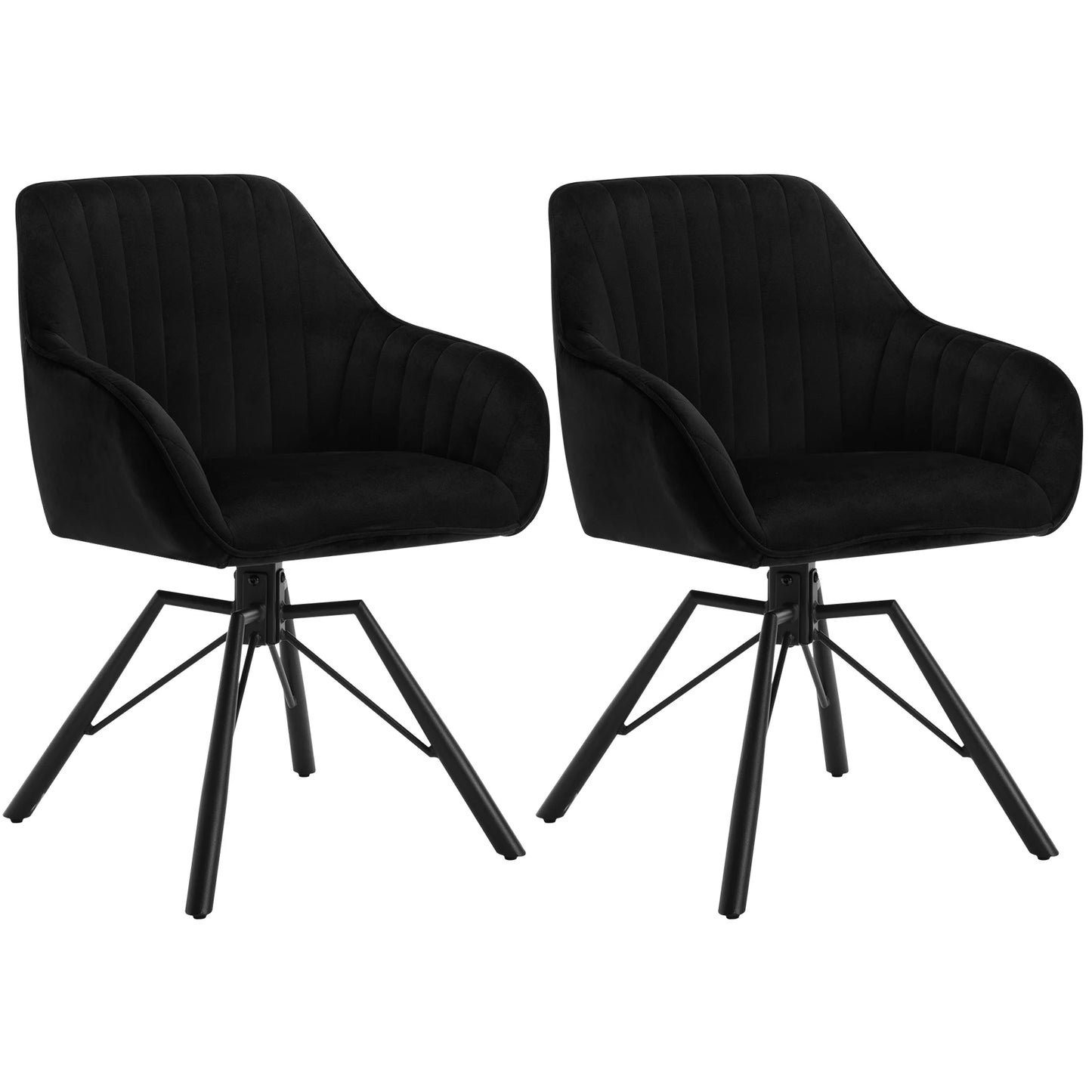 2PCS/SET Ergonomic Swivel Dining Chairs