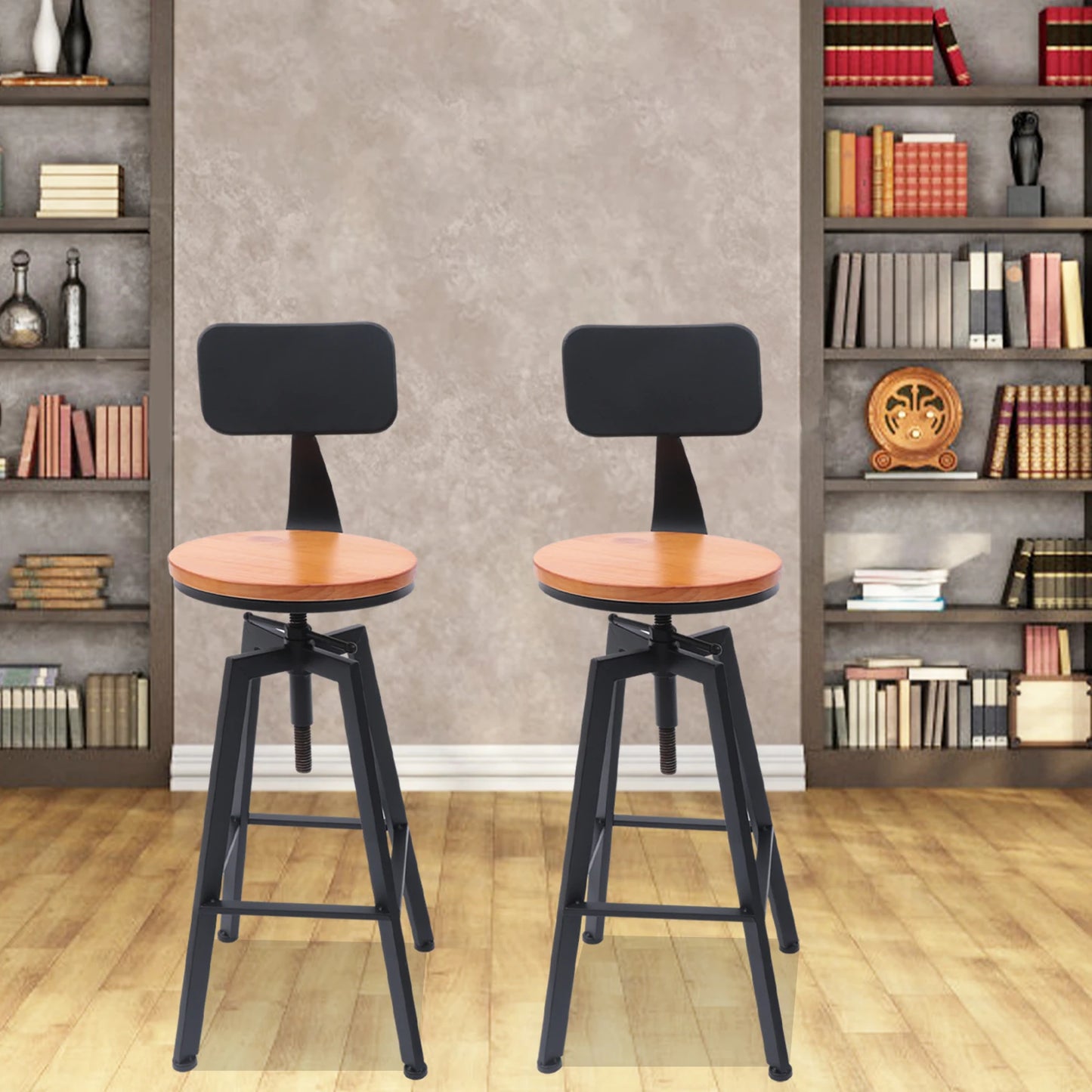 2pcs Retro Bar Chair