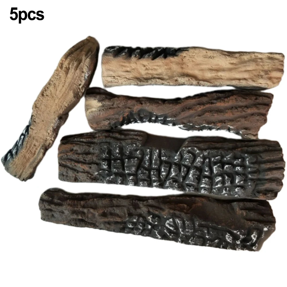 5PCS Fake Firewood Artificial Logs For BioEthanol Or Gas Fireplaces