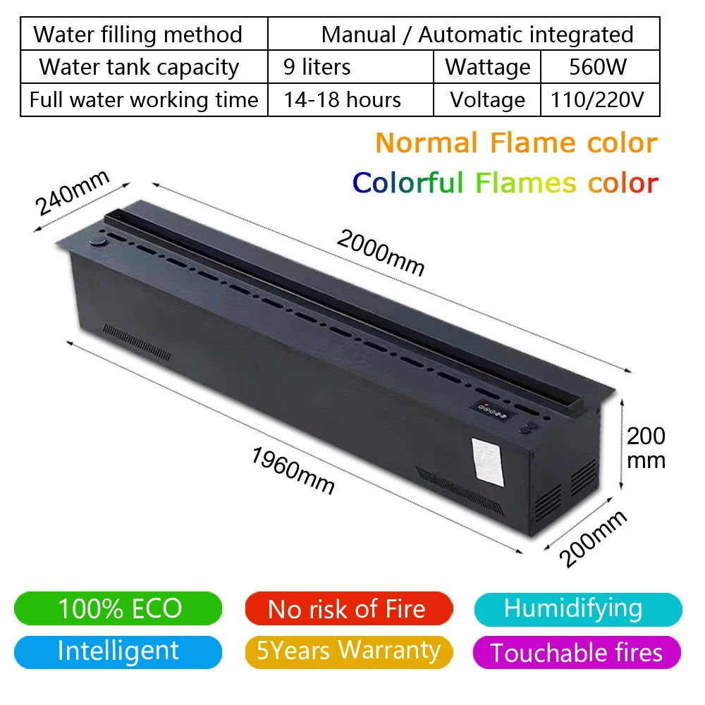 Smart Home 3D Electric Fireplace.