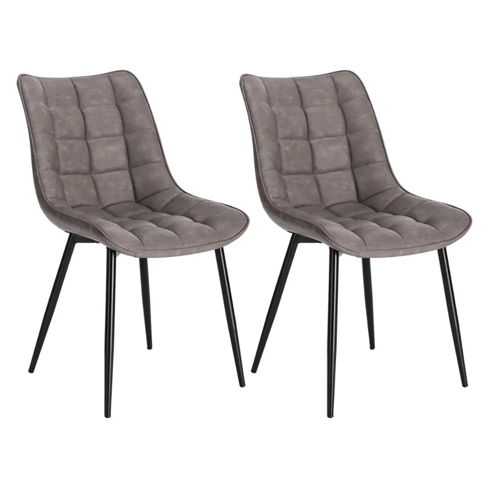 2PCs/Set Dining Chairs Velvet/Linen